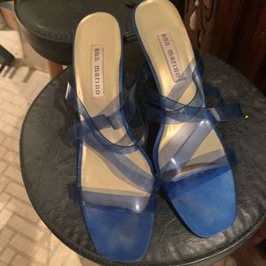 Blue used mini heels